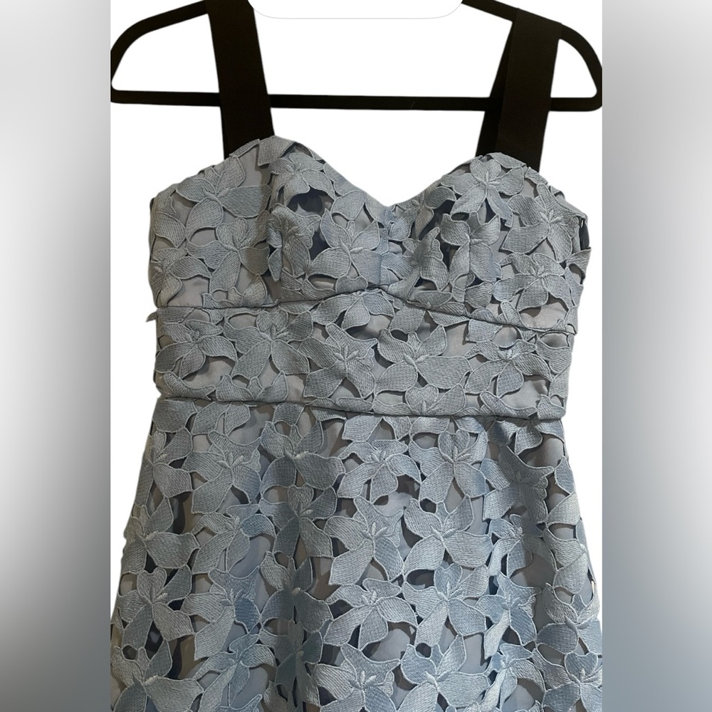 J. Crew Women's Sweetheart Midi Lace Dress Sleeveless Light Blue Sz 2